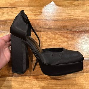 Zara Chunky Black Heels